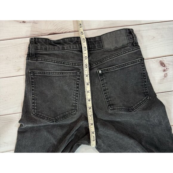 H&M Black MOM Jeans Women Wide leg High Waist Skater Streetwear Size 4 - Picture 11 of 12